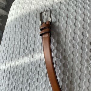 Men’s light brown faux leather belt